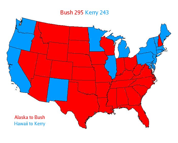 Electoral College Projection with the Kerry Factor